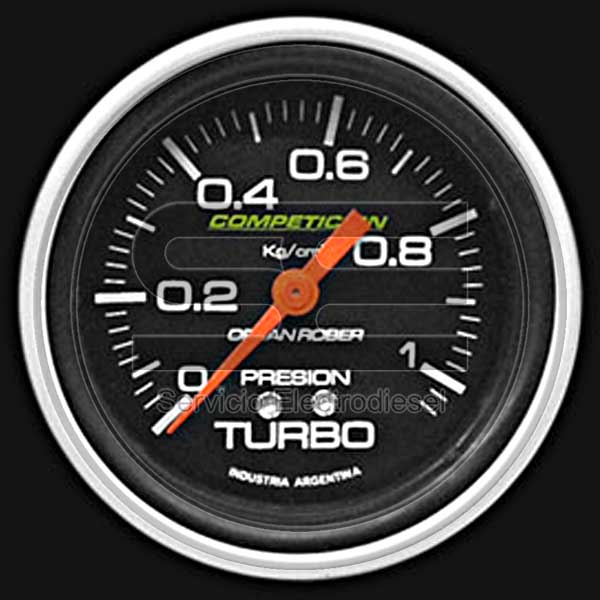 Reloj Presion Agua Turbo Competicion Negro 60Mm